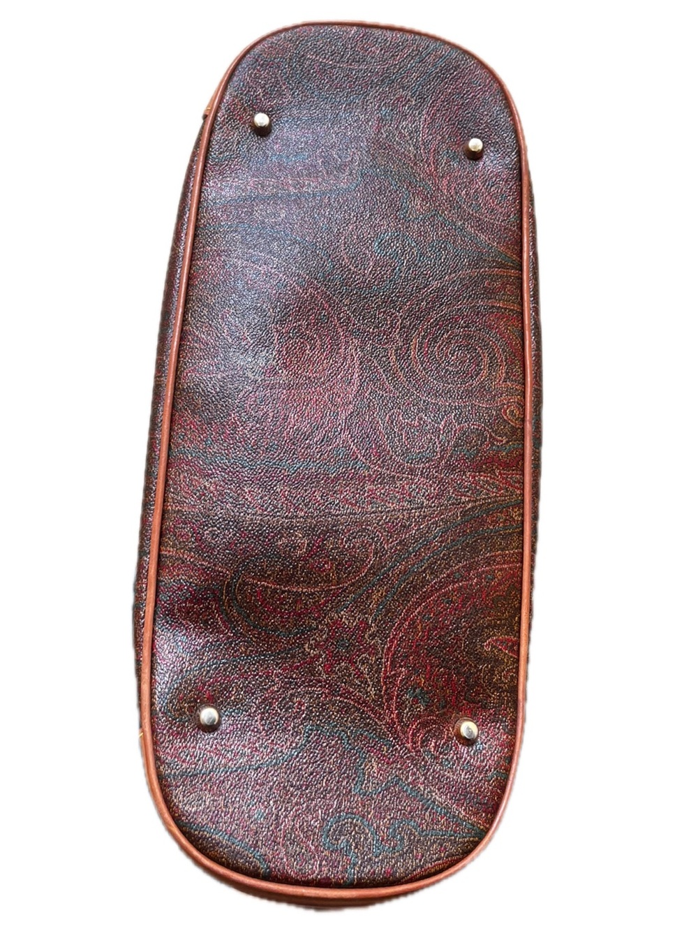 Etro Vintage Milano Alma Style Paisley Burgundy Bag 1996 - Picture 6 of 16